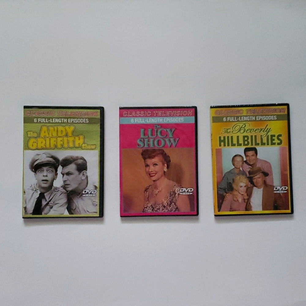NEW | 3 Classic TV DVD Videos Lucy Show | Andy Griffith | Beverly Hillbillies